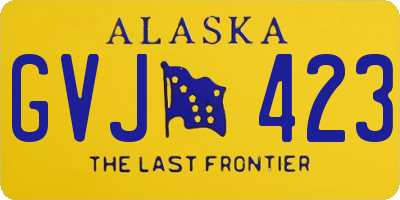 AK license plate GVJ423