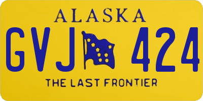 AK license plate GVJ424