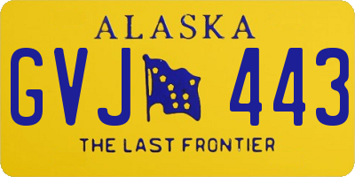 AK license plate GVJ443