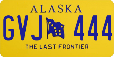 AK license plate GVJ444