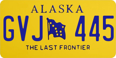 AK license plate GVJ445