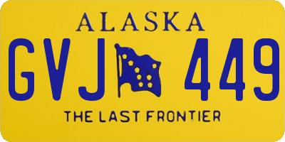 AK license plate GVJ449