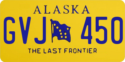 AK license plate GVJ450