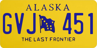 AK license plate GVJ451