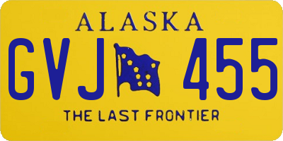 AK license plate GVJ455