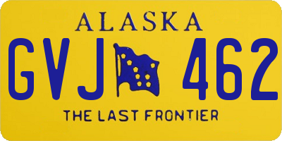 AK license plate GVJ462