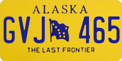 AK license plate GVJ465