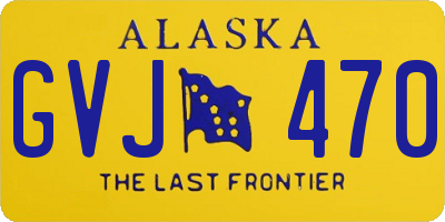 AK license plate GVJ470