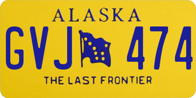 AK license plate GVJ474