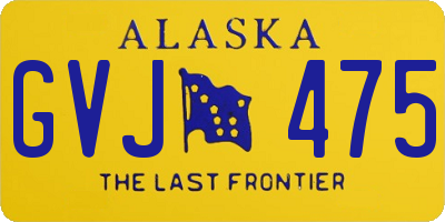 AK license plate GVJ475