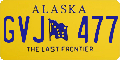 AK license plate GVJ477