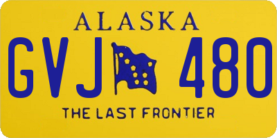 AK license plate GVJ480