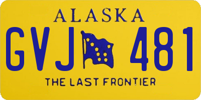 AK license plate GVJ481