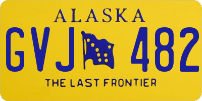 AK license plate GVJ482