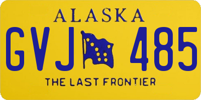 AK license plate GVJ485