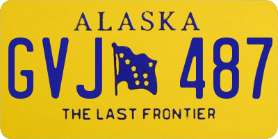 AK license plate GVJ487