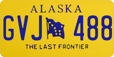 AK license plate GVJ488