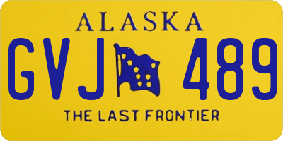 AK license plate GVJ489