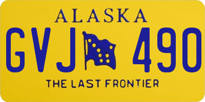 AK license plate GVJ490