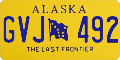 AK license plate GVJ492