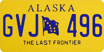 AK license plate GVJ496