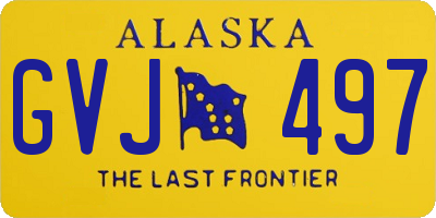 AK license plate GVJ497