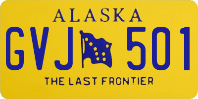 AK license plate GVJ501