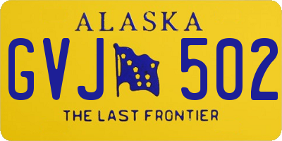 AK license plate GVJ502