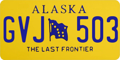 AK license plate GVJ503