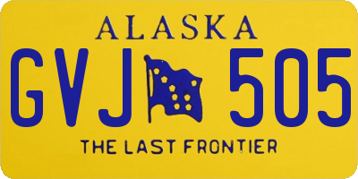 AK license plate GVJ505