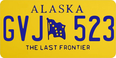 AK license plate GVJ523