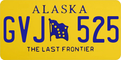 AK license plate GVJ525