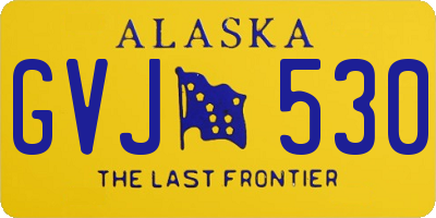 AK license plate GVJ530