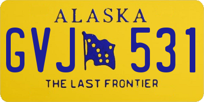 AK license plate GVJ531