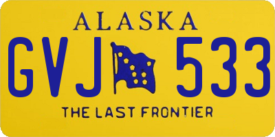 AK license plate GVJ533