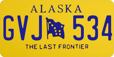 AK license plate GVJ534