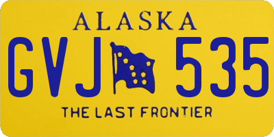 AK license plate GVJ535