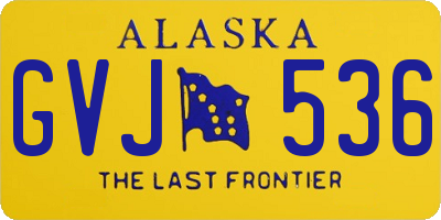 AK license plate GVJ536