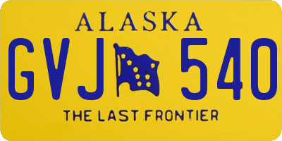 AK license plate GVJ540