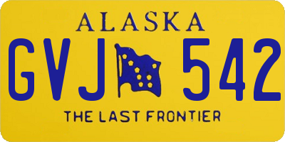 AK license plate GVJ542