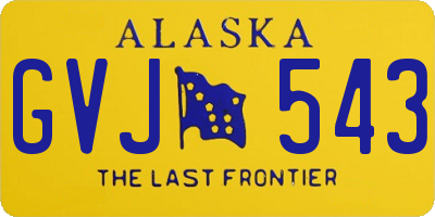 AK license plate GVJ543