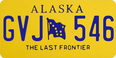 AK license plate GVJ546