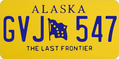 AK license plate GVJ547