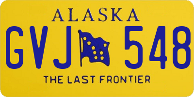 AK license plate GVJ548