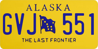 AK license plate GVJ551