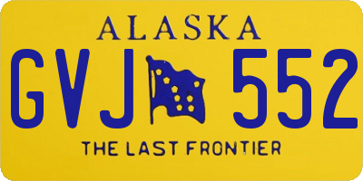 AK license plate GVJ552