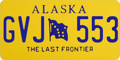 AK license plate GVJ553