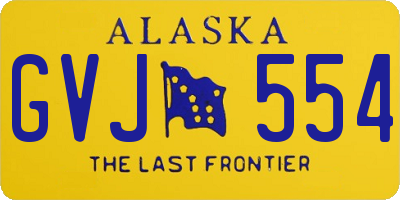 AK license plate GVJ554