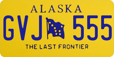 AK license plate GVJ555