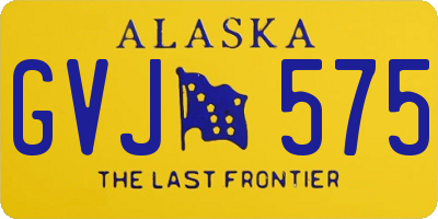 AK license plate GVJ575